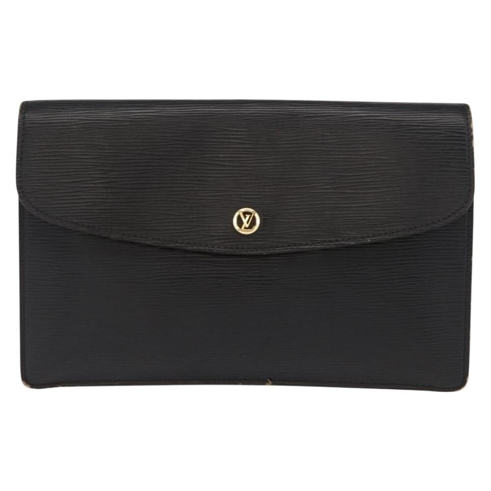 Louis Vuitton Epi Montaigne 27 Clutch Bag Black